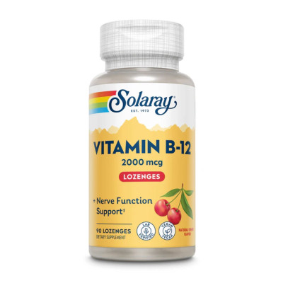 Вітамін Б12, Vitamin B-12 2000mcg - 90 lozenges Natural Cherry