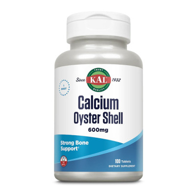 Кальцій з мушель устриць, Calcium Oyster Shell 600mg - 100 tabs Кальцій з мушель устриць, Calcium Oyster Shell 600mg - 100 tabs