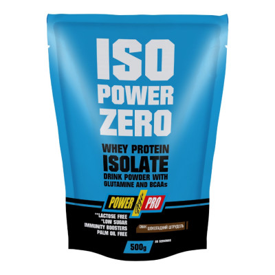 Ізолят сироваткового протеїну, ISO Power Zero - 500g Chocolate Strudel