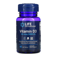 Вітамін Д3, Vitamin D3 125 mcg (5000 IU) - 60 softgels