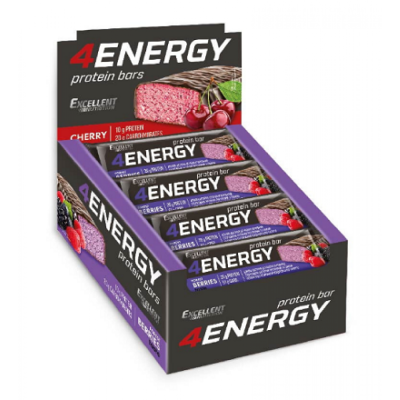 Протеїнові батончики, 4 ENERGY - 24x40g Berry