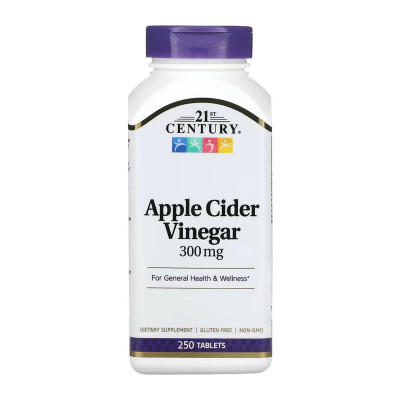 Яблучний оцет, Apple Cider Vinegar 300mg - 250 tabs