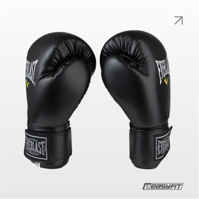Рукавички для боксу Everlast 16 унцій (16 oz) — чорні