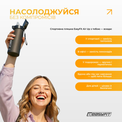 Пляшка зі смаком EasyFit Air Up — спортивна пляшка для води 650 мл з 7 капсулами