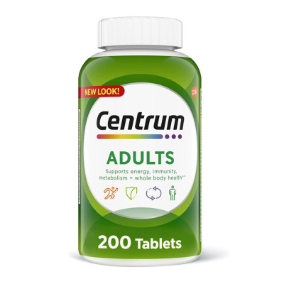 Мультивітаміни для дорослих, Centrum Adults - 200 tabs