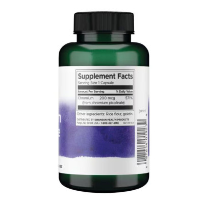 Хром Піколінат, Chromium Picolinate 200mcg - 200 сaps