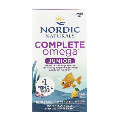Комплекс Омега-3, 6, 9 для дітей, Complete Omega Junior - 90 mini softgels Комплекс Омега-3, 6, 9 для дітей, Complete Omega Junior - 90 mini softgels