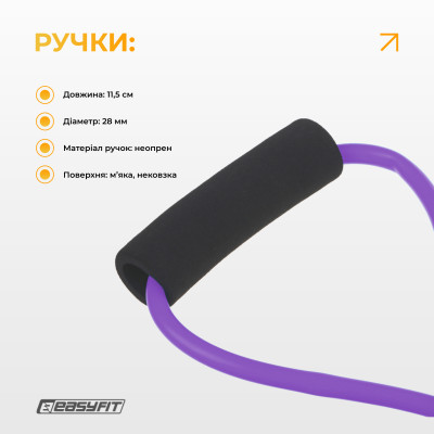 Еспандер EasyFit вісімка трубчастий фіолетовий