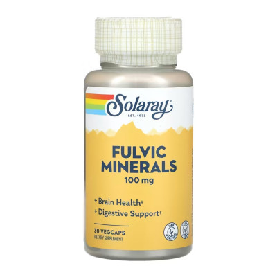 Фульвові мінерали, Fulvic Minerals 100mg - 30 vcaps