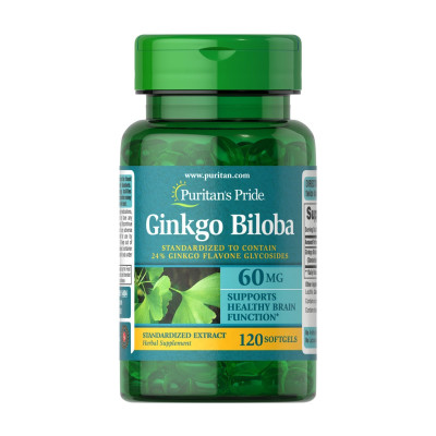 Ginkgo Biloba Standardized Extract 60 mg - 120 softgels Ginkgo Biloba Standardized Extract 60 mg - 120 softgels