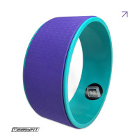 Колесо для йоги EasyFit TPE 33 см фіолетово-м'ятне