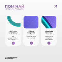 Колесо для йоги EasyFit TPE 33 см фіолетово-м'ятне