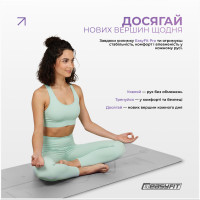 Килимок для йоги професійний EasyFit Pro каучук 5 мм Сірий