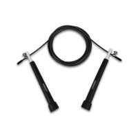 Швидкісна скакалка EasyFit Speed Cable Rope 3 м зі сталевим тросом чорна