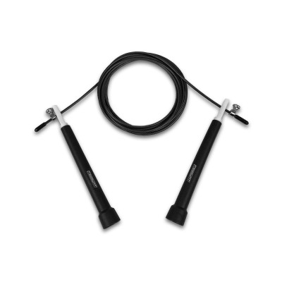 Швидкісна скакалка EasyFit Speed Cable Rope 3 м зі сталевим тросом чорна Швидкісна скакалка EasyFit Speed Cable Rope 3 м зі сталевим тросом чорна