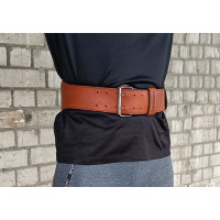 Пояс атлетичний EasyFit DeciBelt (шкіра) коричневий 2XL