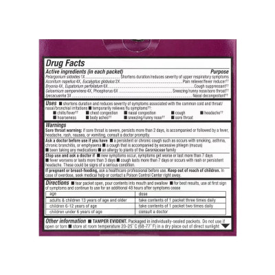 Засіб від застуди, Umcka Cold + Flu Berry - 10x.912g