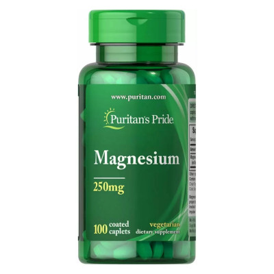 Магній, Magnesium 250mg - 100caps
