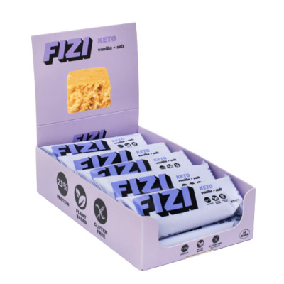 Батончики КЕТО, KETO Protein Bar - 10x45g Vanilla + Salt Батончики КЕТО, KETO Protein Bar - 10x45g Vanilla + Salt