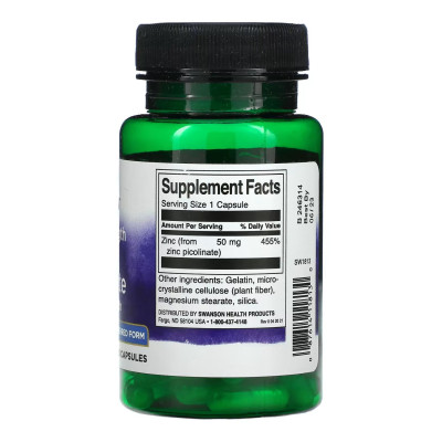 Extra Strength Zinc Picolinate Body Preferred Form 50mg - 60 caps