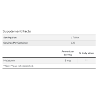 Мелатонін, Melatonin 5 mg - 120 tabs
