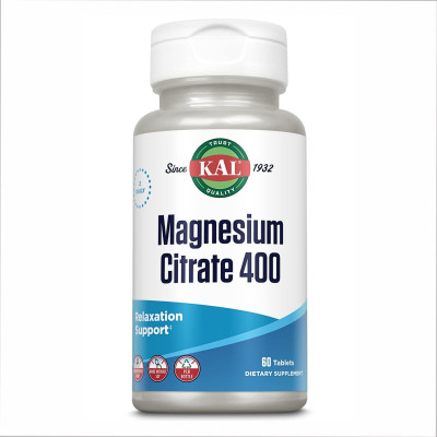 Магній Цитрат, Magnesium Citrate 400mg - 60 tabs