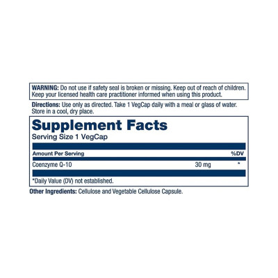 Коензим Q10, Pure CoQ10 30mg - 60 vcaps