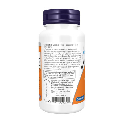 L-Carnitine 500mg - 180 caps
