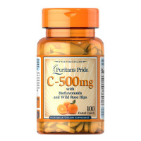 Вітамін С-500, Vitamin C-500 mg with Bioflavonoids and Rose Hips - 100 Caps