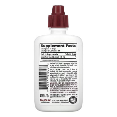 Екстракт насіння грейпфруту, GSE Liquid Concentrate - 59 ml