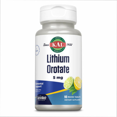 Літіум оротат, Lithium Orotate 5mg - 90 tabs Lemon Lime Літіум оротат, Lithium Orotate 5mg - 90 tabs Lemon Lime