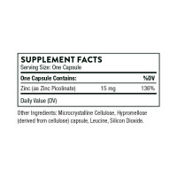 Цинк піколінат 15 мг, Thorne Zinc Picolinate 15 mg - 60 caps