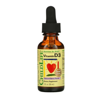 Рідкий Вітамін Д3, Vitamin D3 (Liquid) - 30ml Berry Рідкий Вітамін Д3, Vitamin D3 (Liquid) - 30ml Berry