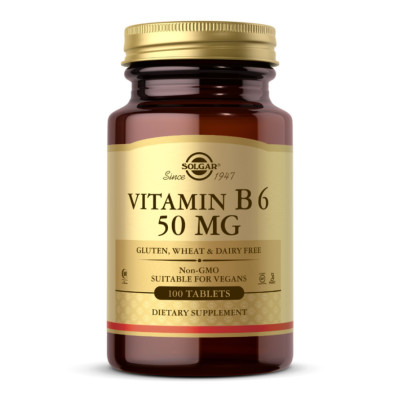 Вітамін В6, Vitamin B6 50mg - 100 tabs