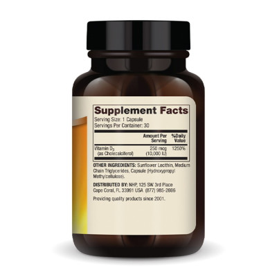 Ліпосомальний вітамін Д3, Liposomal Vitamin D3 10,000 IU - 30 caps