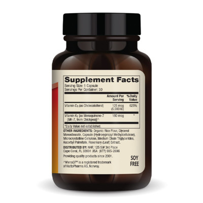 Вітамін Д3 з К2, Vitamins D3 & K2 - 30 caps