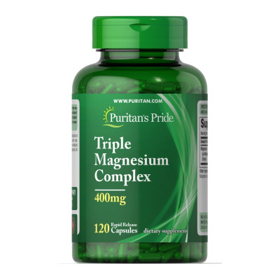 Потрійний Комплекс Магнію, Triple Magnesium Complex 400mg - 120 caps