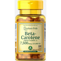 Бета каротин, Beta-Carotene 25000 IU - 100 Softgels