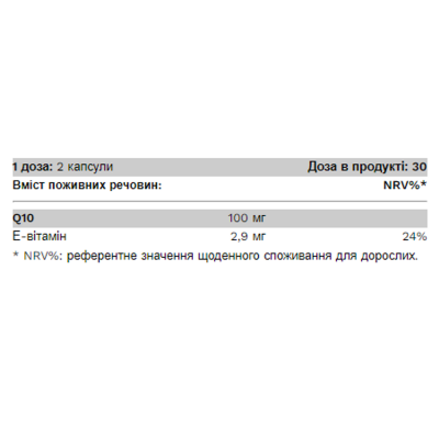 Коензим Q10, Coenzyme Q10 - 60 caps