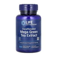 Екстракт зеленого чаю (без кофеїну), Decaffeinated Mega Green Tea Extract - 100 vcaps
