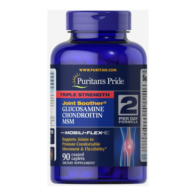 Глюкозамін Хондроїтин МСМ, Glucosamine Chondroitin MSM Triple Strength - 90 caplets