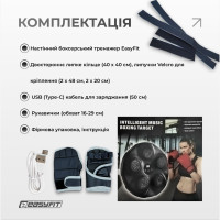 Боксерський тренажер EasyFit настінний  музичний з підсвіткою
