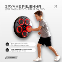 Боксерський тренажер EasyFit настінний  музичний з підсвіткою
