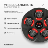 Боксерський тренажер EasyFit настінний  музичний з підсвіткою
