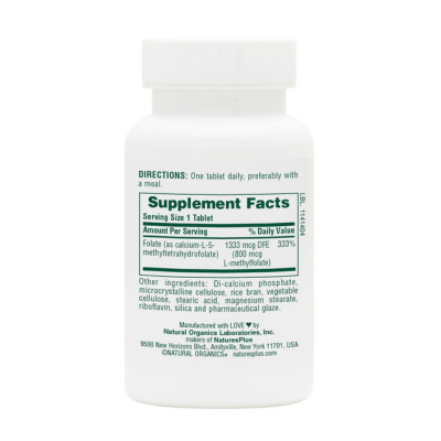 Фолієва кислота, Folic Acid 800mcg - 90 tabs