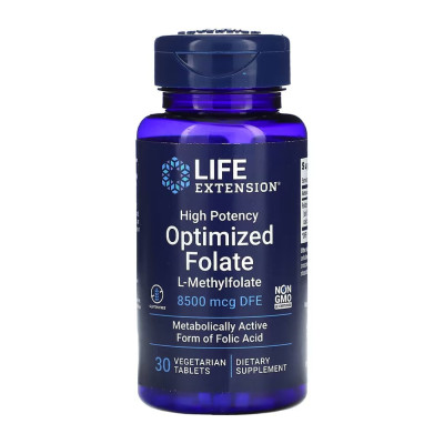 Оптимізований фолат, High Potency Optimized Folate 8500 mcg DFE - 30 tabs Оптимізований фолат, High Potency Optimized Folate 8500 mcg DFE - 30 tabs