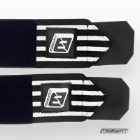 Кистьові бинти EasyFit 50х8 см фіксатор на зап'ястя (чорно-білі)