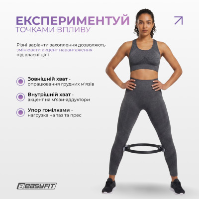 Кільце для пілатесу EasyFit чорне
