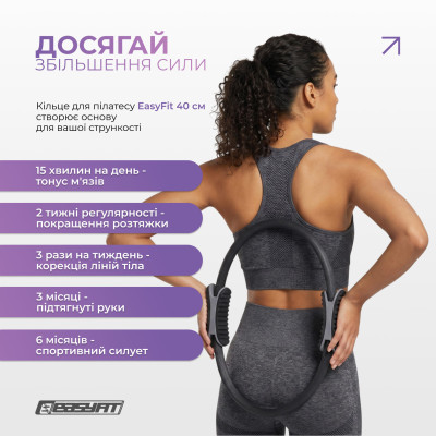 Кільце для пілатесу EasyFit чорне