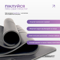 Килимок для йоги професійний EasyFit Pro каучук 5 мм Чорний